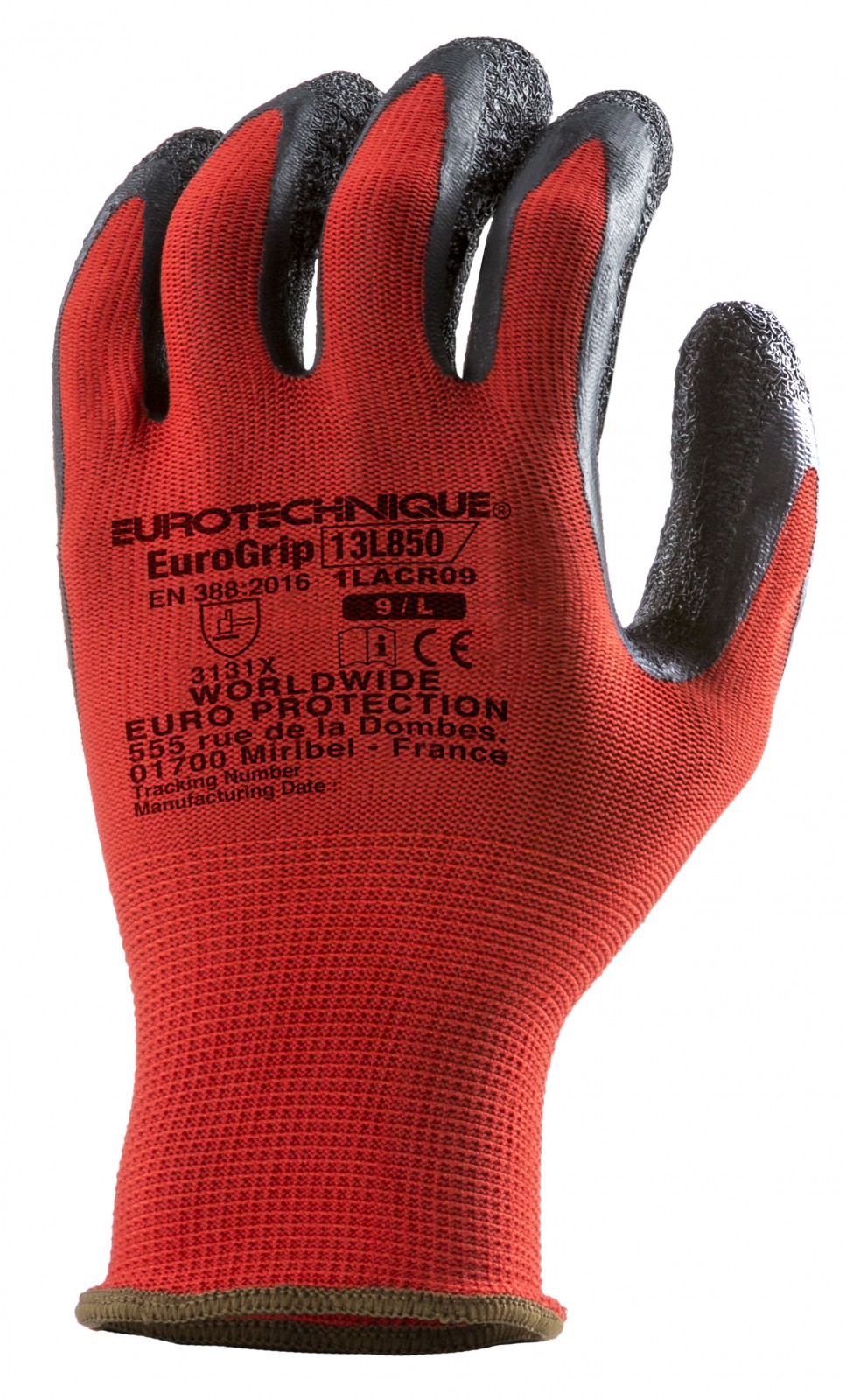 Manusi rosii imersate in latex aderent EUROGRIP 13L850_10 EuroProtection