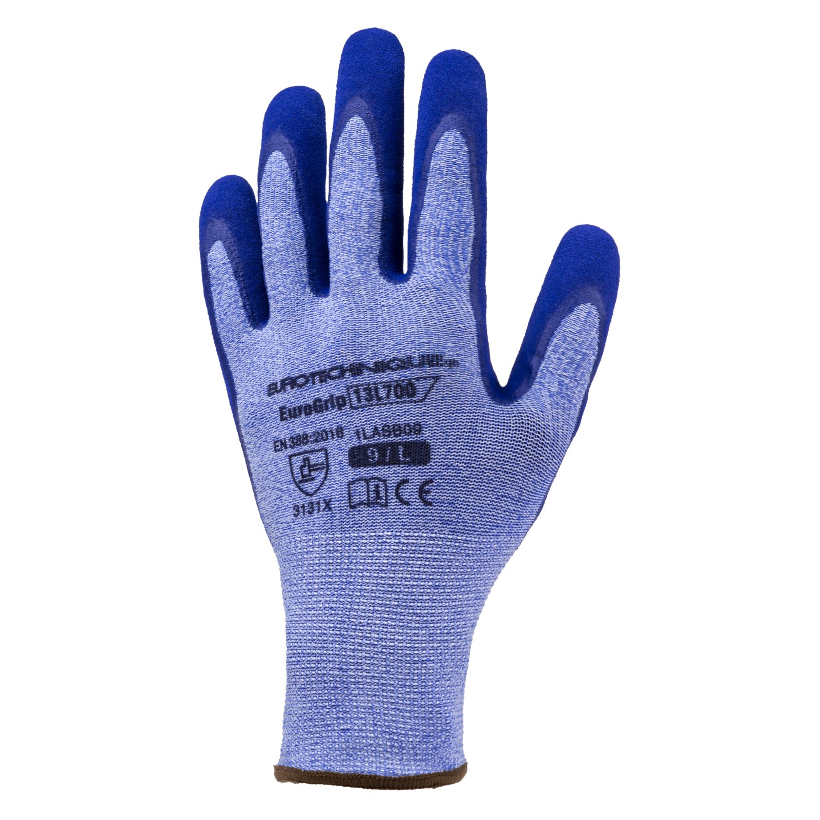 Manusi tricot albastru acoperite cu latex 1LASB EUROGRIP 13L700_06 EuroProtection