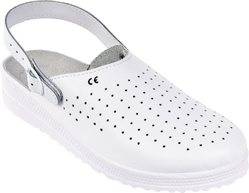 9GANLTO10/35 Papuci de protectie PILLE, alb (OB A E FO SRA)_35 9GANLTO10/35 BIO 500 F CE EN 347 WHITE LEATHER - Pille slippers