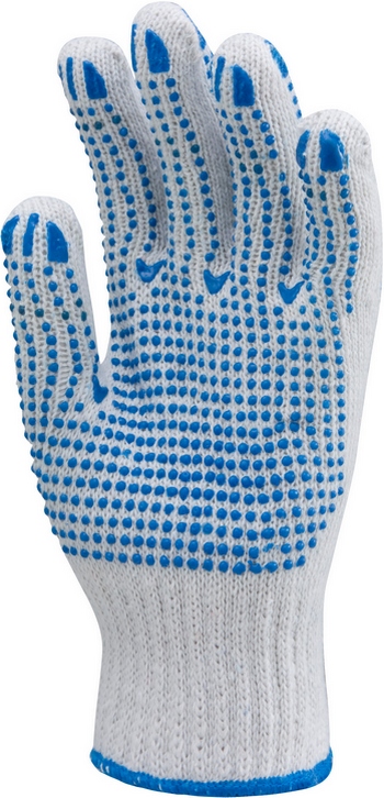 4350 MANUSA TRICOTATA Poliestie/bumbac CU PICOURI ROSII Euro Protection