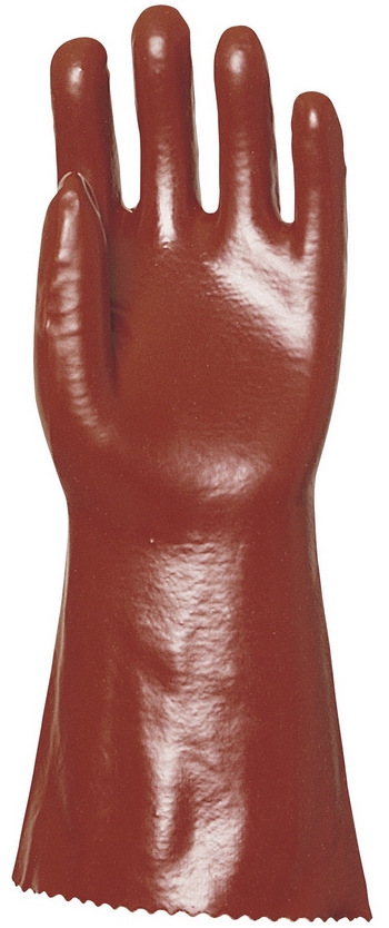 3640 Manusi PVC rosu tricot 40cm Euro Protection 