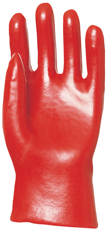 3641 Manusi bumbac imersat in PVC rosu, rezistent la umiditate, 40cm Euro Protection 