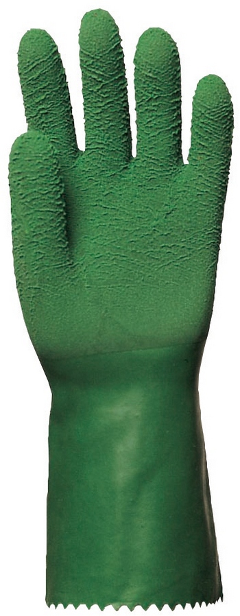 3815 MANUSA CU LATEX INASPRIT VERDE  32 cm  10 Euro Protection 
