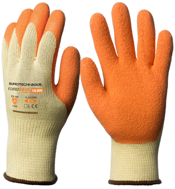 1LACO08 Manusa EUROGRIP galbena, palma imersata in latex 8 Euro Protection