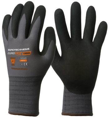 1NISG06 Manusa EUROGRIP cu nitril negru in palma+strat antialunecare SANDY 6 Euro Protection