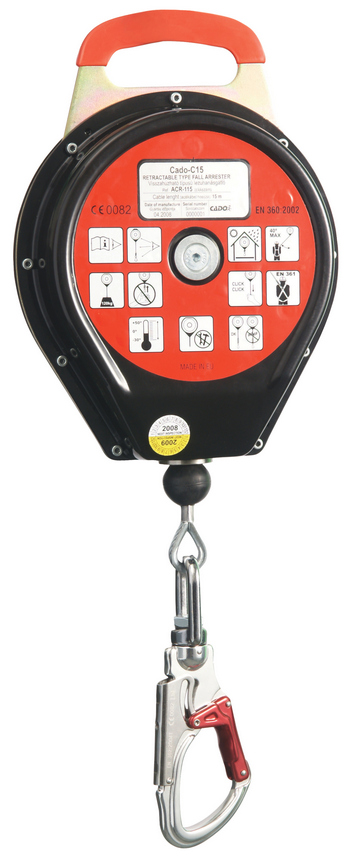 ACR-115 Opritor de cadere retractabil cu cablu de otel 15m Cado